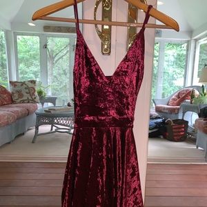 Velvet Dress with Tulle